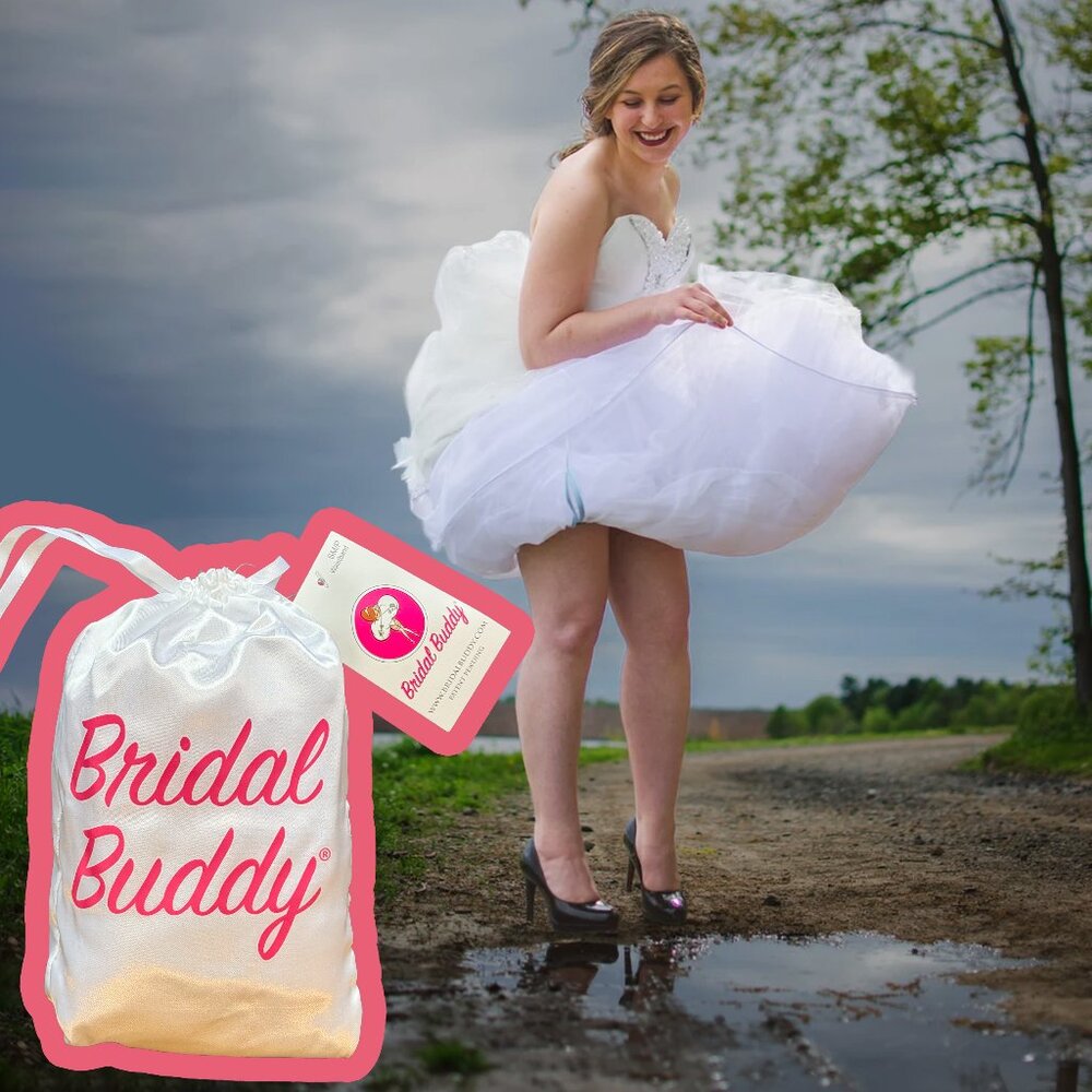 NWT Bridal Buddy Wedding Dress Garment Bag Gathering Pouch White SM/P